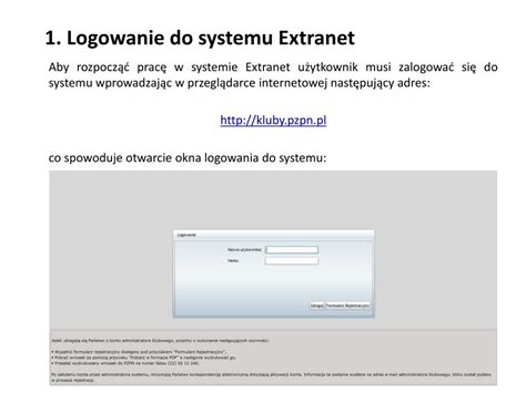 extranet kluby logowanie.